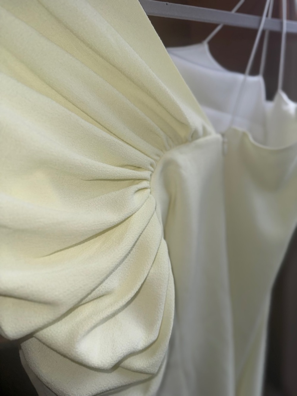 ORIRE Honey Column One-Shoulder Cream Dress - Picture 10 of 10